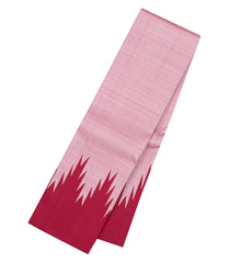 Pink Handloom Korvai Kanchipuram Silk Saree With Silk Temple Border-KA16698