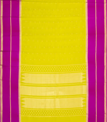 Neon Green Woven Mysore Silk Saree With Buttas & Contrast Border-MS3460