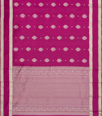 Magenta Woven Pure Silk Saree With Zari Buttas-EC2591