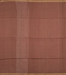 Brown Woven Tussar Silk Saree With Wave Motifs & Zari Border-TU3538