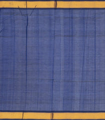 Blue & White Handloom Silk Cotton Saree With Checks-SC3460