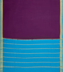 Dark Magenta Woven Mysore Silk Saree With Contrast Border-MS3724