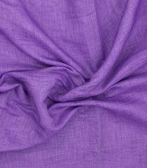 Lavender Printed Synthetic Linen Saree With Contrast Mustard Pallu-SY0326