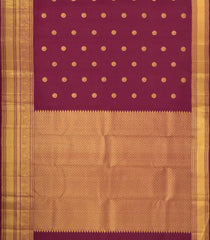 Maroon Handloom Kanchipuram Silk Saree With Zari Buttas-KA16910