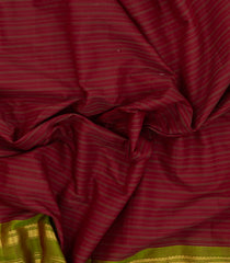 Crimson Handloom Gadwal Silk Cotton Saree With Stripes -GA0270
