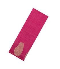 Magenta Woven Art Tussar Silk Saree With Mango Buttas-SY0549