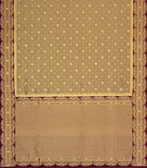 Gold Woven Dupion Silk Saree With Buttas & Meena Borders-DS0590
