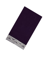 Dark Purple Woven Synthetic Vichitra Saree With Zari Embroidery-BL5417