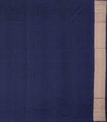 Navy Blue Handloom Banarasi Silk Saree With Meena Floral Motifs-BE1770