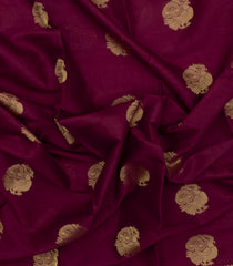 Crimson Woven Blended Viscose Saree With Zari Buttas-BL6088