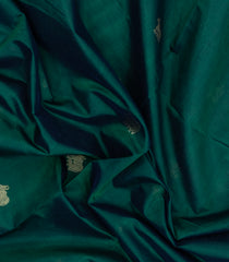 Sea Green Handloom Silk Cotton Saree With Cow Buttas-SC4392