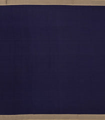 Navy Blue Woven Mysore Silk Saree With Floral Zari Motifs-MS3210