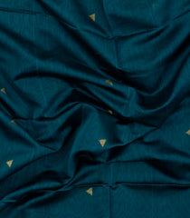 Teal Handloom Maheswari Silk Cotton Saree With Floral Buttas-SC4907