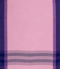 Baby Pink Woven Bengal Cotton Saree With Contrast Border-BG1739