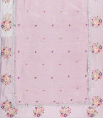 Lilac Embroidered Synthetic Tissue Saree With Floral Motifs-SY0569