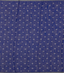 Blue Printed Synthetic Linen Saree With Zari border-BL5155