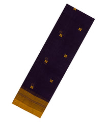 Dark Purple Woven Rasipuram Cotton Sari With Buttas-RA2626