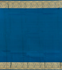 Peach Handloom Korvai Kanchipuram Silk Saree With Peacock Buttas-KA15495