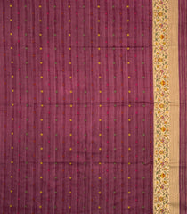 Maroon Woven Art Dupion Saree With Meena Floral Border-BL5930