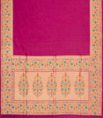 Pink Woven Art Dupion Saree With Meena Floral Border-BL5934