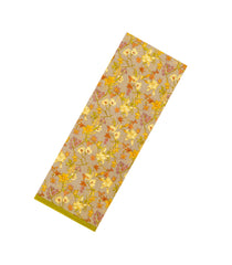 Beige Printed Crepe Silk Saree With Floral Motifs-PS0934