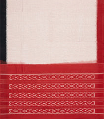 Off White Handwoven Orissa Cotton Saree With Checks & Ganga Jamuna Border-OR0900