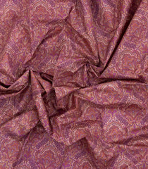 Dusty Pink Printed Silk Saree With Floral Motifs-PS0696