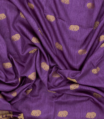 Lavender Printed Synthetics Dola Saree Zari Buttas-BL5305