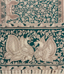 Sea Green Printed Kalamkari Cotton Saree -KAL1249