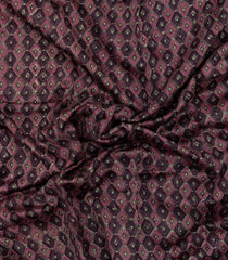 Dusty Pink Printed Chanderi Cotton Saree With Zari Border-CC1623