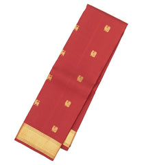 Maroon Handloom Kanchipuram Silk Saree With Annam & Yazhi Buttas-KA13102