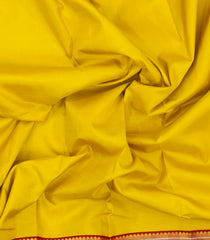 Yellow Handloom Korvai Kanchipuram Silk Saree With Crimson Border-KA16811