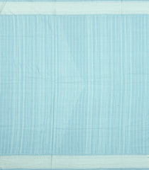 Turquoise Handloom Bengal Cotton Saree With Stripes-BG2005