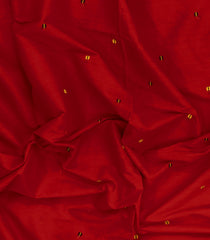 Crimson Handloom Bengal Cotton Saree With Contrast Border-BG1856
