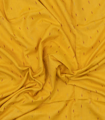 Mustard Handloom Bengal Cotton Saree With Buttas-BG1968