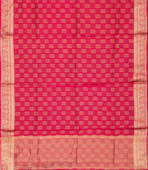 Red Woven Art Dola Viscose Saree With Zari Motifs & Contrast Pallu-BL3952