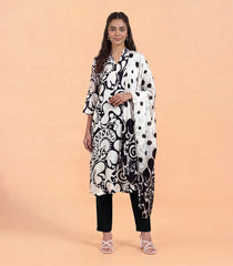 Black and White Abstract Printed Kurta-RC5654