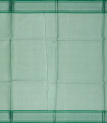 Grey Blended Tussar Tissue Saree With Green Border-Grey