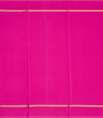 Hot Pink Mysore Plain Crepe Silk Saree With Diamond Motifs-Hot Pink