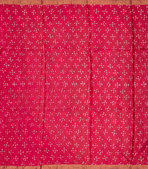 Pink Handloom Tussar Silk Saree With Bandani Motifs-Pink