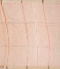 Peach Blended Tussar Tissue Saree With Border-Peach