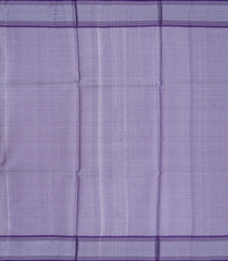 Grey Blended Tussar Tissue Saree With Purple Border-Grey