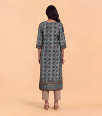 Blue Ajrakh Printed Kurta-KR0876