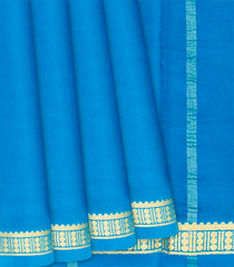 Sky Blue Mysore Plain Crepe Silk Saree-Sky Blue