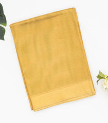 Gold Blended Tussar Tissue Saree With Border-Gold