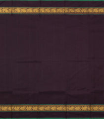 Light Peach Handloom Korvai Kanchipuram Silk Saree With Black Border-KA14849