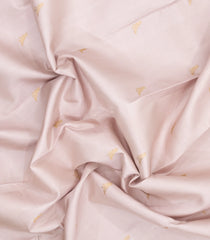 White Handloom Korvai Kanchipuram Silk Saree With Parrot Buttas-KA16171