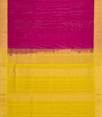 Pink Handloom Silk Cotton Saree With Contrast Zari Border-SC4641