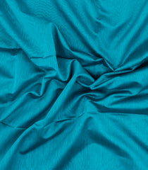 Cyan Handloom Maheswari Silk Cotton Saree With Zari Border-SC4161