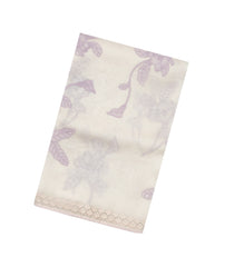 Off White Embroidered Organza Saree With Floral Motifs-KS1055